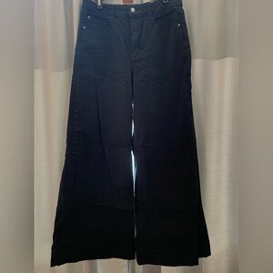 Maeve by Anthropologie, Wide-Leg Black Jeans